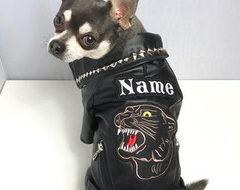 dog leather jacket