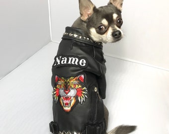 puppy leather jacket