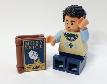 Scholar Teacher Minifigure Professor with Classical Book