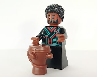 African Drummer Minifigure with Djembe Drum