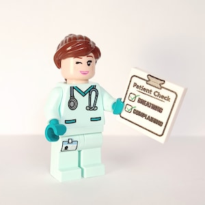 Funny Nurse Minifigure with Humorous Checklist