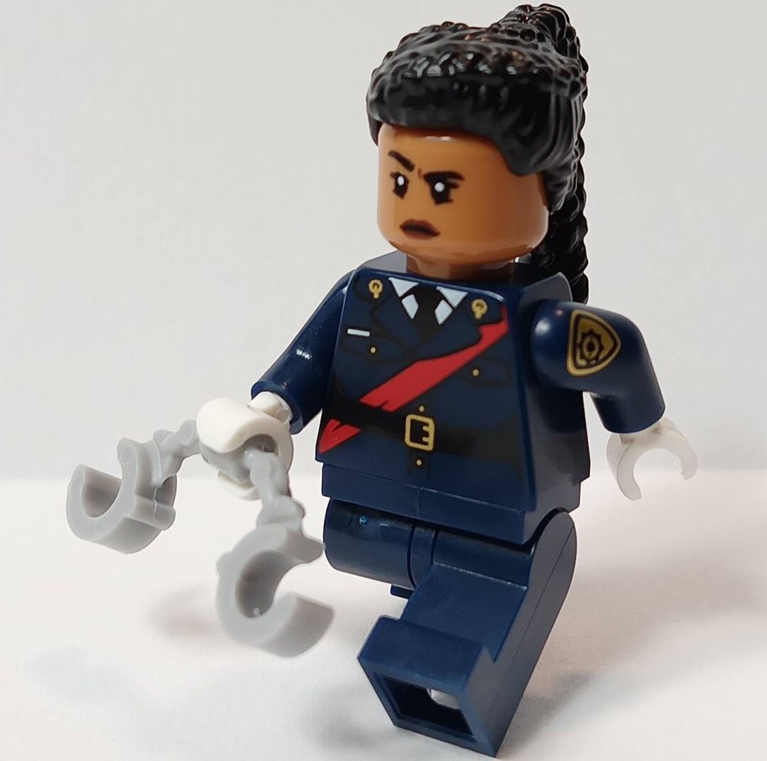 Security Guard Minifigure Braided Ponytail Officer Minifig With ...
