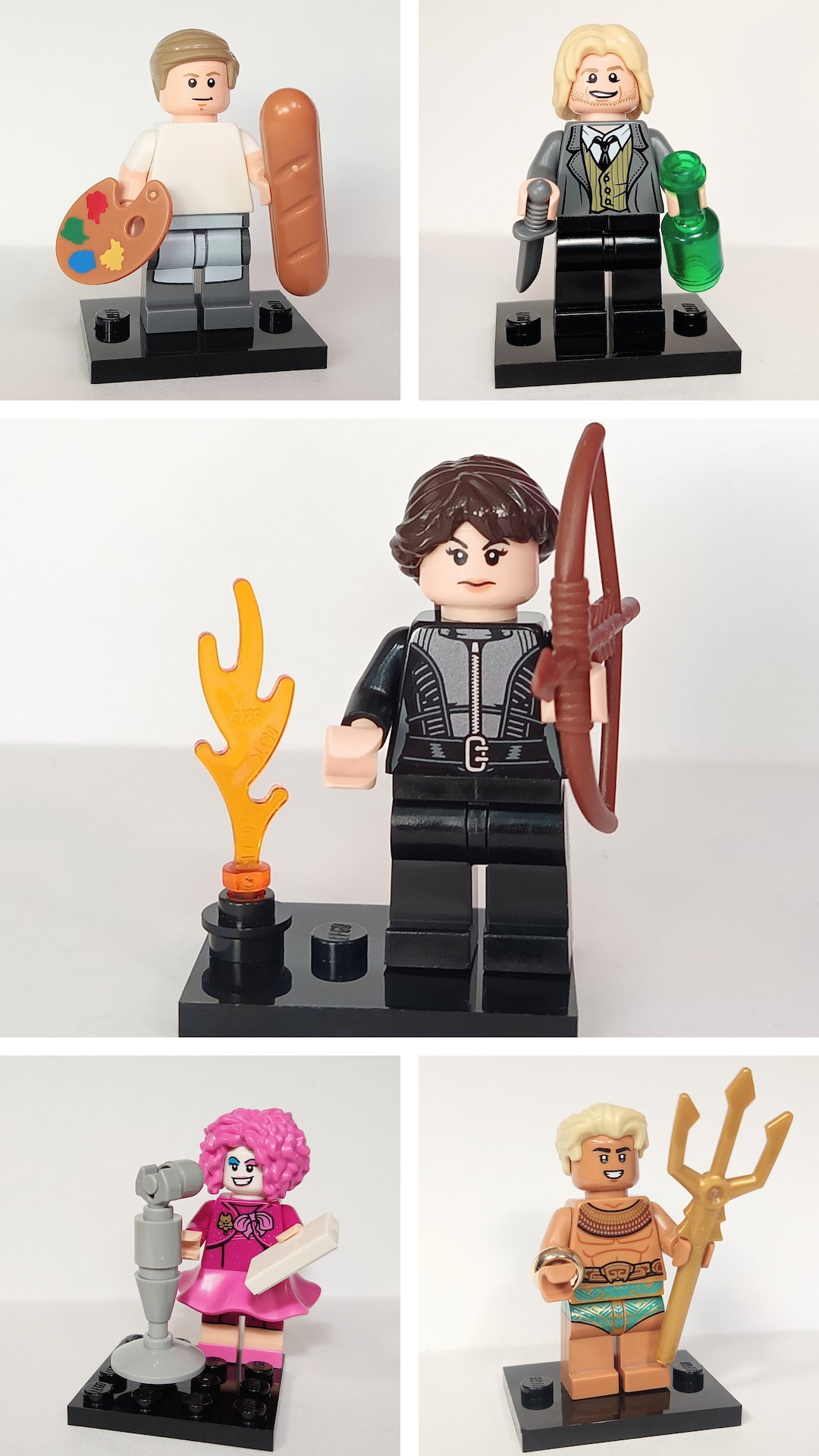 Hunger Games Minifigure Choice of Katniss Effie Peeta Haymitch Caesar With  Accessories
