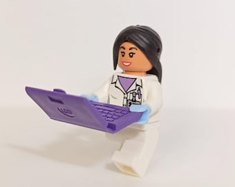 Scientist Minifigure Doctor with Laptop