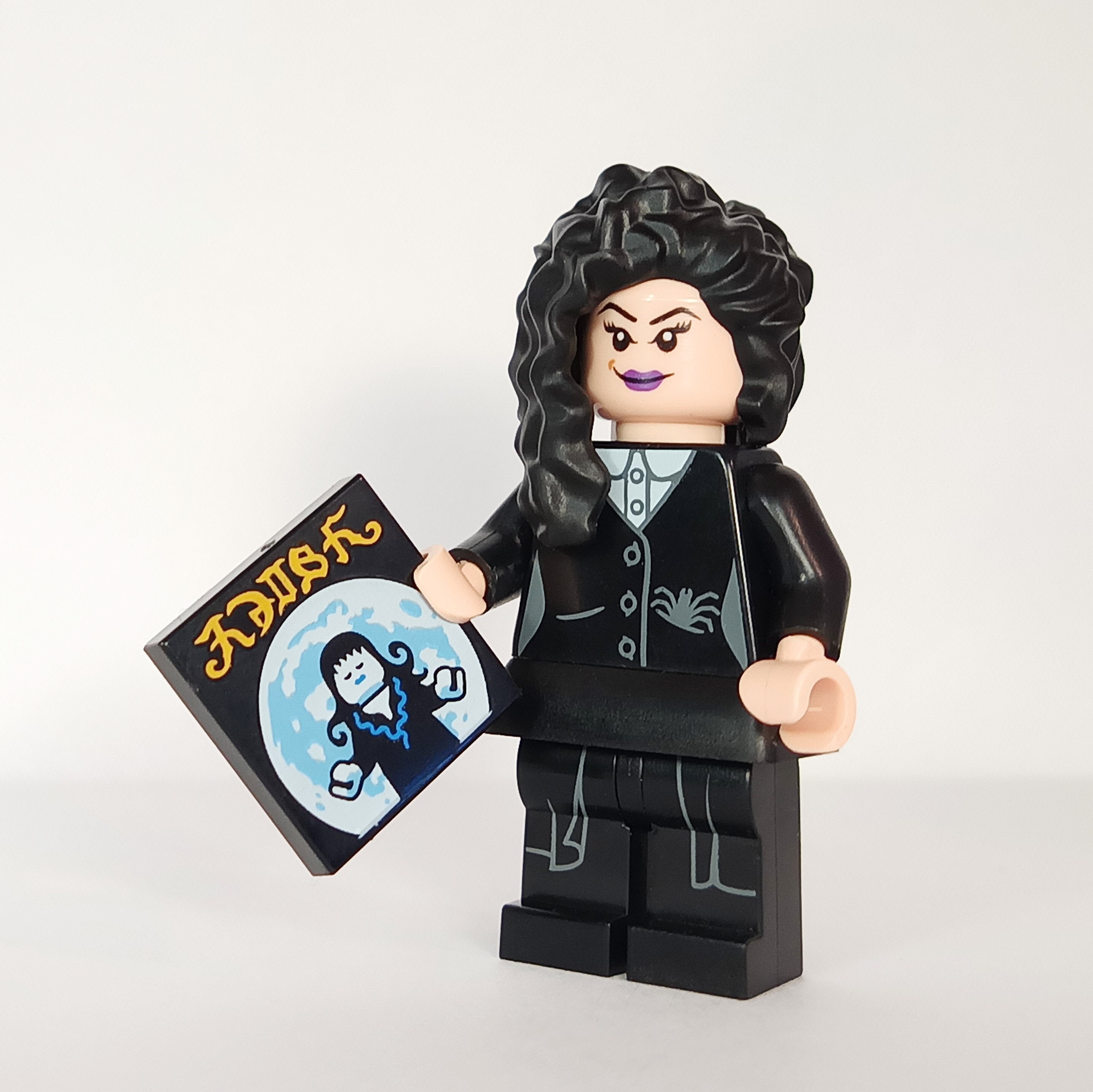 Goth Lady Minifigure Halloween Minifig with Spooky Album