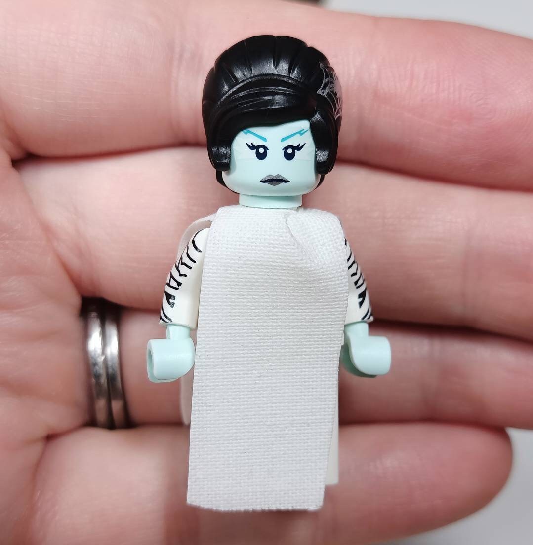 Bride of Frankenstein Minifigure Monster Minifig With Cape Dress