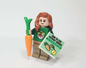Vegan Cook Minifigure with Carrot & Cookbook