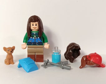 Reserved: Custom Hiker Minifigure with Dog & Accessories