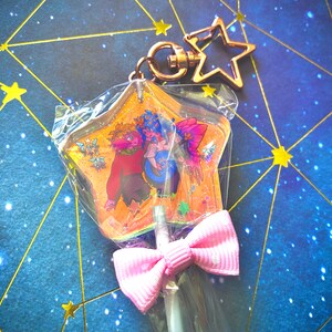 Prince of Starlight Star Shaped Holo-Glitter Lollipop Acrylic Charm image 5