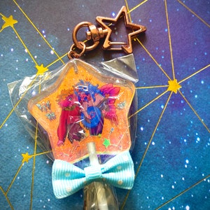 Prince of Starlight Star Shaped Holo-Glitter Lollipop Acrylic Charm image 4