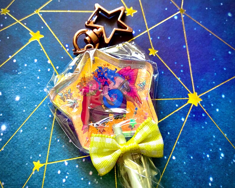 Prince of Starlight Star Shaped Holo-Glitter Lollipop Acrylic Charm image 1