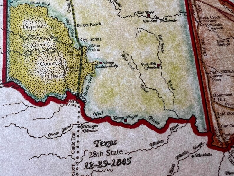 The United States Indian Territory 1868, Became the 46th State in 1907 ...