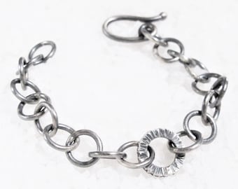 Anklet BDSM collar by day oxidized silver gold