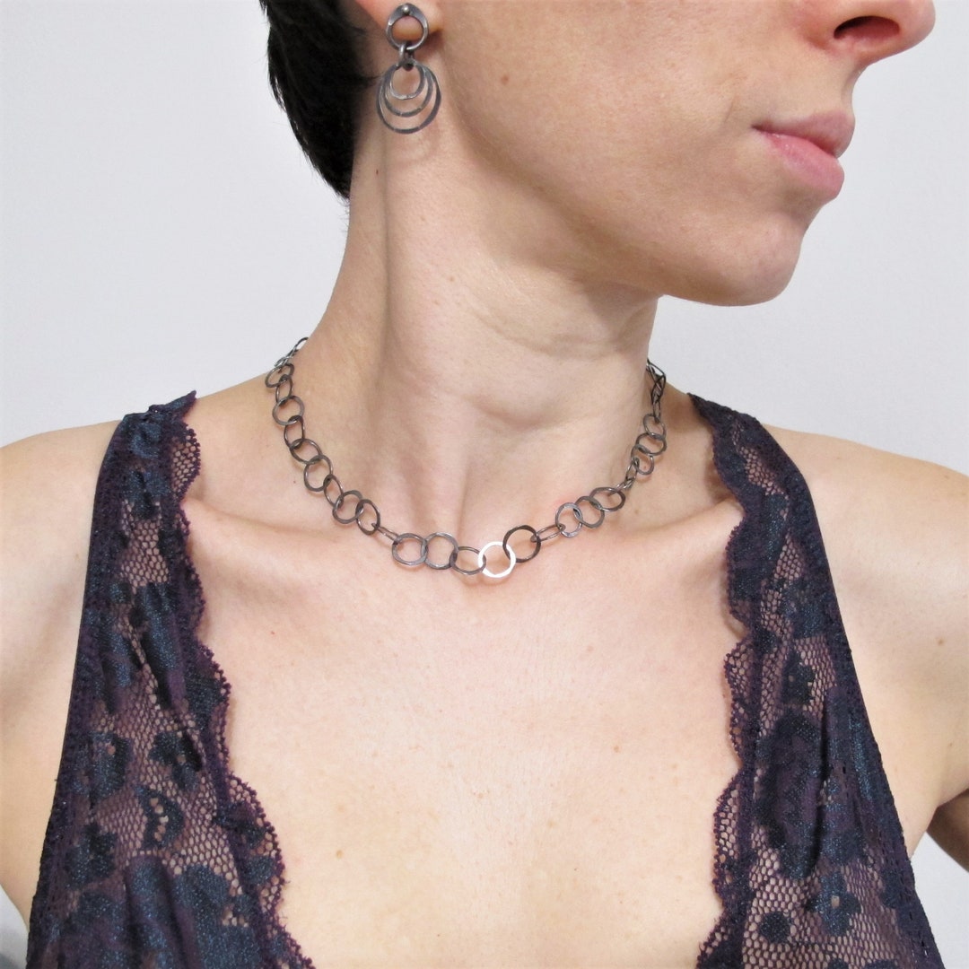 Collana Choker Donna In Metallo Oro - Lega Aperta, Regolabile, Gioielli Eleganti