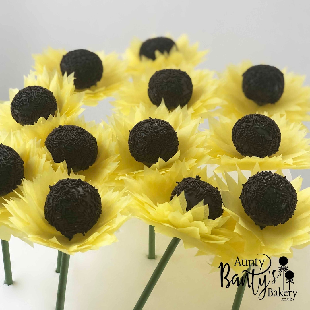 Sunflower Cake Pops | Kids Birthday Favours | Baby Shower Favours ...