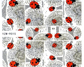 Ladybug Nail Art Etsy