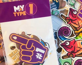 Diabetes Sticker Pack! - Choose any 4 stickers, Diabetes, T1D, Diabetes Sticker, Type One Diabetes, Type 1, Diabetic, Sticker, Kids