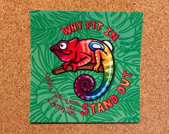 Why Blend In When You Were Born To Stand Out - Mini Print, Diabetes, T1D, Type One, Type 1, Diabetes Art, Inspirational, T1D Inspiration