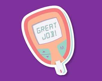 Great Job Sticker, Diabetes, T1D, Diabetes Sticker, Type One Diabetes, Type 1, Diabetic, Sticker, Kids, Kids Diabetes