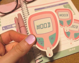 Mood Sticker, Diabetes, T1D, Diabetes Sticker, Type One Diabetes, Type 1, Diabetic, Sticker, Kids, Kids Diabetes