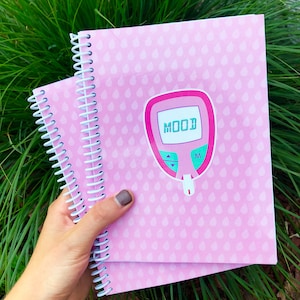 Stemmingsdagboek (voor diabetici), diabetes, diabetes type 1, T1D, T1D-journaling, tijdschriften, notitieboeken, bloedsuikerlogboek, T1D Kids, dagboek