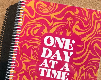 Pink Daily Diabetes Journal (LARGE), Blood Sugar Logbook, T1D, Diabetes, Food Log, Meal Tracker, Blood Sugar Log, Mood Journal