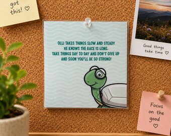 Olli the Omnipod Turtle - Mini Print, Diabetes, T1D, Type One Diabetes, Type 1, Diabetes Art, Inspirational, T1D Inspiration