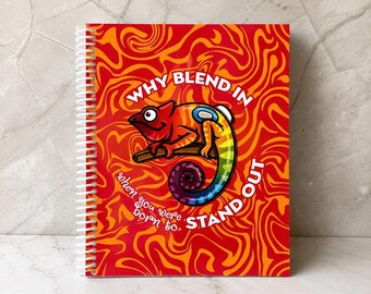 Chameleon Daily Diabetes Journal (LARGE), Blood Sugar Log Book, Diabetes Journal, T1D, Diabetes, Food Log, Blood Sugar Log, Mood Journal