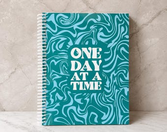 Blue Daily Diabetes Journal (LARGE), Blood Sugar Logbook, T1D, Diabetes, Food Log, Meal Tracker, Blood Sugar Log, Mood Journal