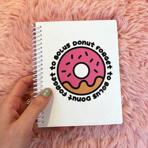 Small (5x6") Type One Diabetes Log Book, Diabetes Journal, T1D, Diabetes, Type 1, Insulin Food Log