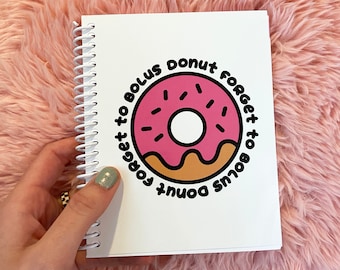 Small (5x6") Type One Diabetes Log Book, Diabetes Journal, T1D, Diabetes, Type 1, Insulin Food Log