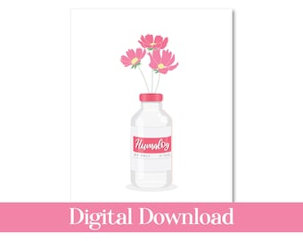 Humalog/Flower 8x10 Wall Print, Diabetes Art, T1D, Type 1 diabetes, Wall Art, Diabetic, Type one, Insulin, Humalog