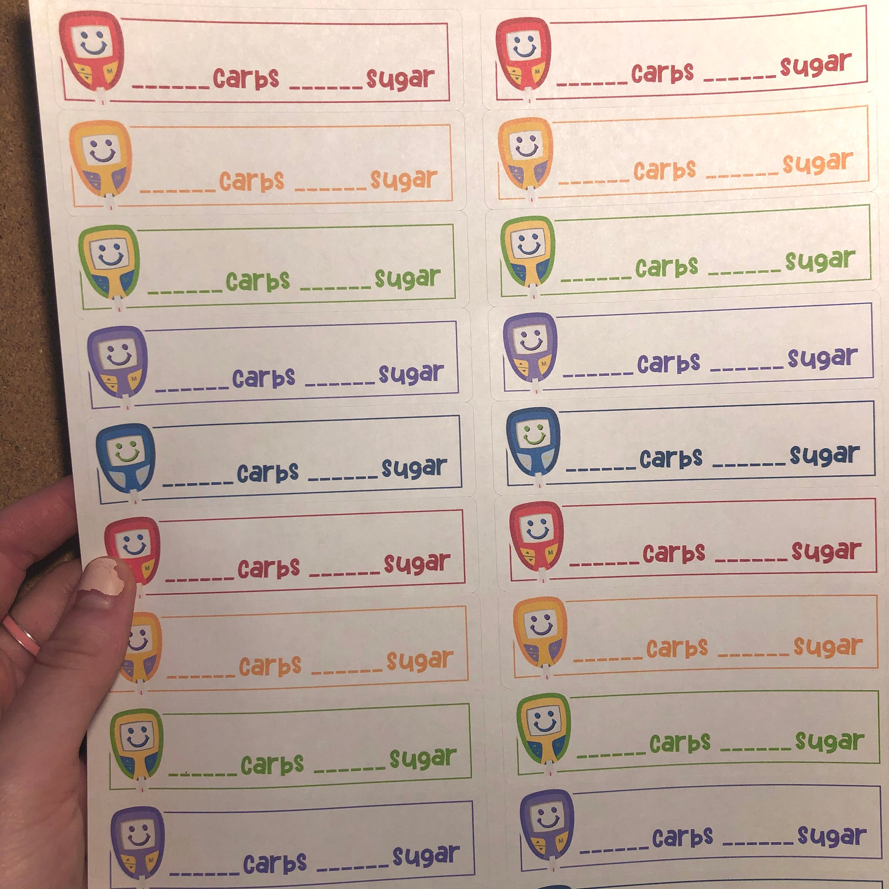 80 Carb-count Stickers Diabetes Type One Diabetes T1D T1D - Etsy