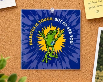T1D Frog - Mini Print, Diabetes, T1D, Type One Diabetes, Type 1, Diabetes Art, Inspirational, T1D Inspiration