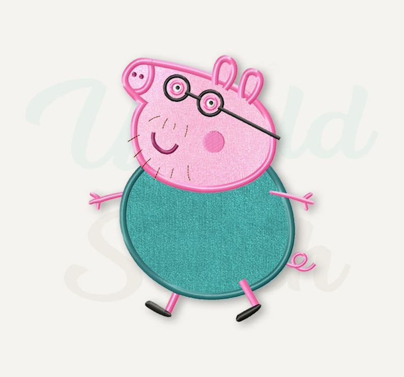 Daddy Pig Applique Embroidery Designs Daddy Pig Applique Embroidery Designs Instant Download BOGO FREE #027 Peppa Pig