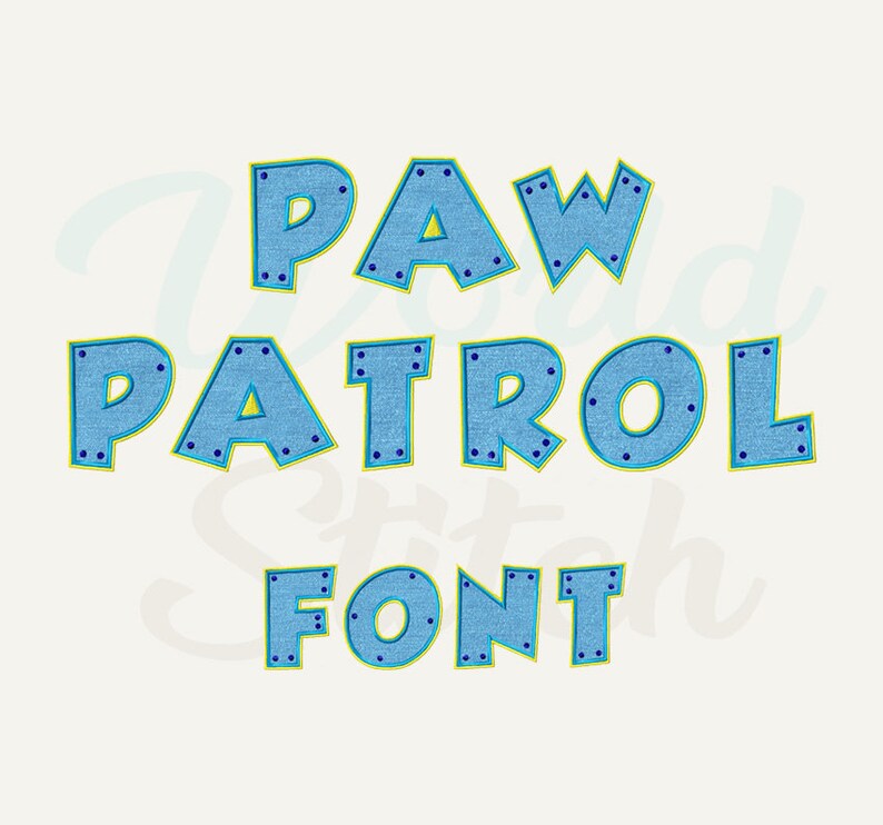 Paw font applique embroidery designs puppy paw applique  etsy