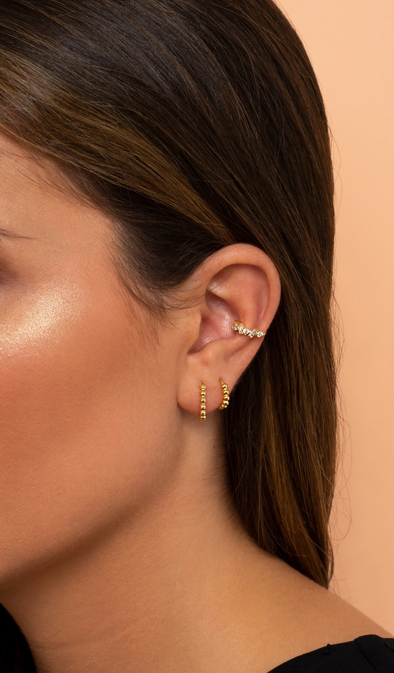 Small Hoop Earring Second Hole Earrings Cartilage Hoops Etsy