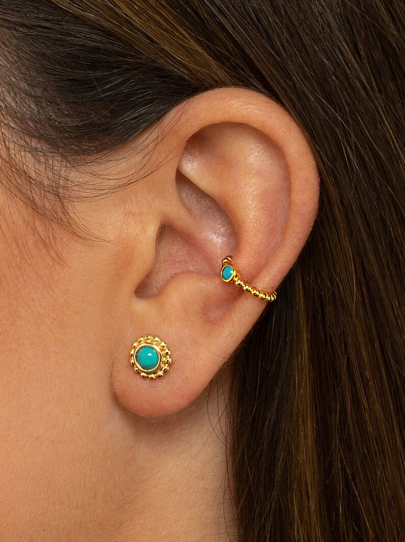 Silver earrings for second hole Clearance