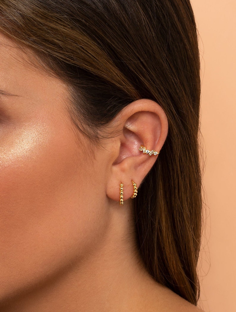 Cubic Zirconia Ear Cuff Minimalist CZ Ear Cuff Ear Cuff Etsy