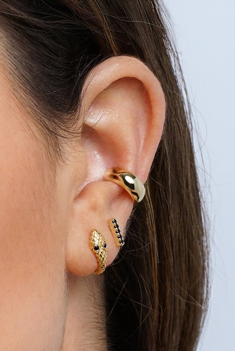 Thick Ear Cuff Ear Cuff No Piercing Gold Ear Cuff Ear Etsy