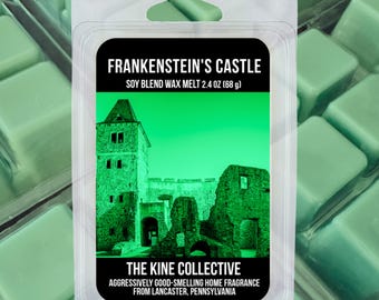 Soy Blend Wax Melts | Frankensetin's Castle | Ozone, Jolting Mint, Patchouli, Forest Floor | 2.4oz Cubed Wax Melts For Warmers