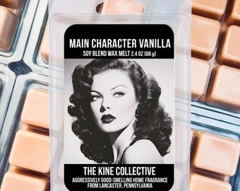 Soy Blend Wax Melts | Main Character Vanilla | Vanilla Elixir, White Amber, Velvet Musk | 2.4oz Wax Cubes For Warmers