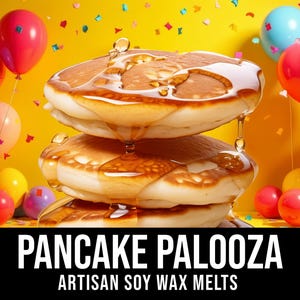 2,4 Unzen gewürfelte Artisan Sojawachs schmilzt | Pfannkuchen Palooza | Butterige Pfannkuchen & Ahornsirup | Wachs Schmelztörtchen für Stulpen | Angenehmer Küchenduft