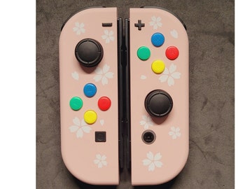 New Custom Nintendo Switch Pink Cherry Flower/Floral Joy-Con Controller!