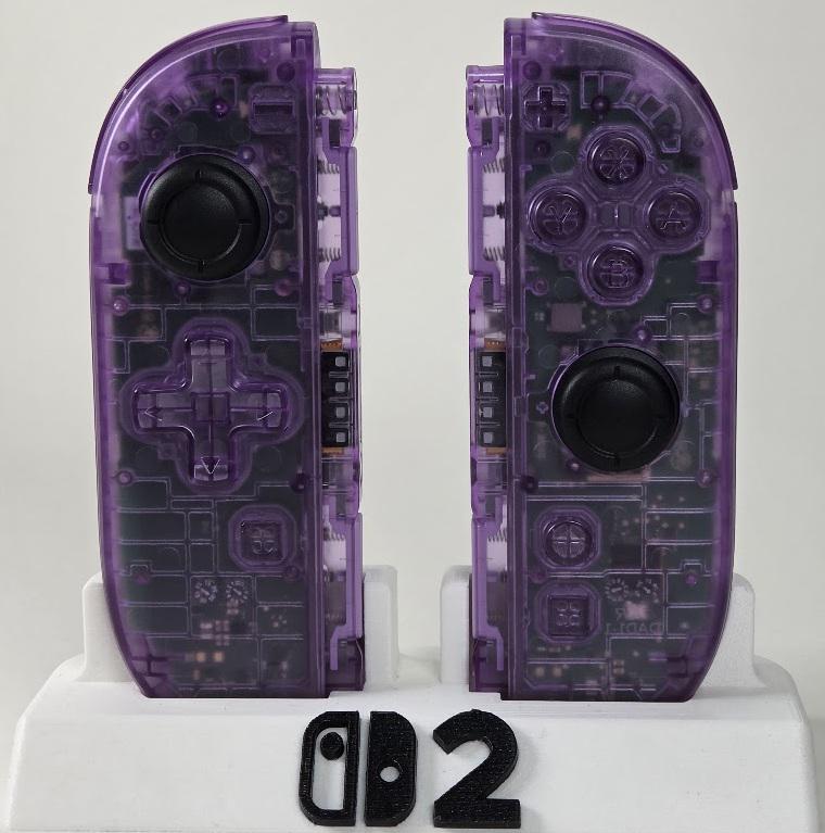 Custom Nintendo Switch 2 Joy-cons Translucent Clear Atomic Purple