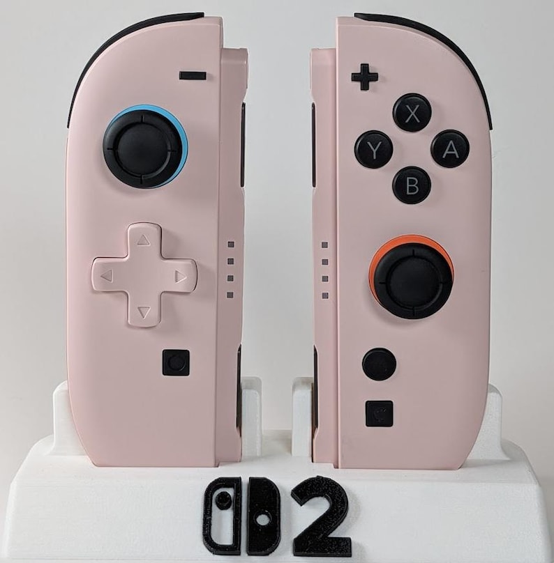 Custom Nintendo Switch 2 Joy-Cons Sakura Pink JoyCons D-Pad + Black