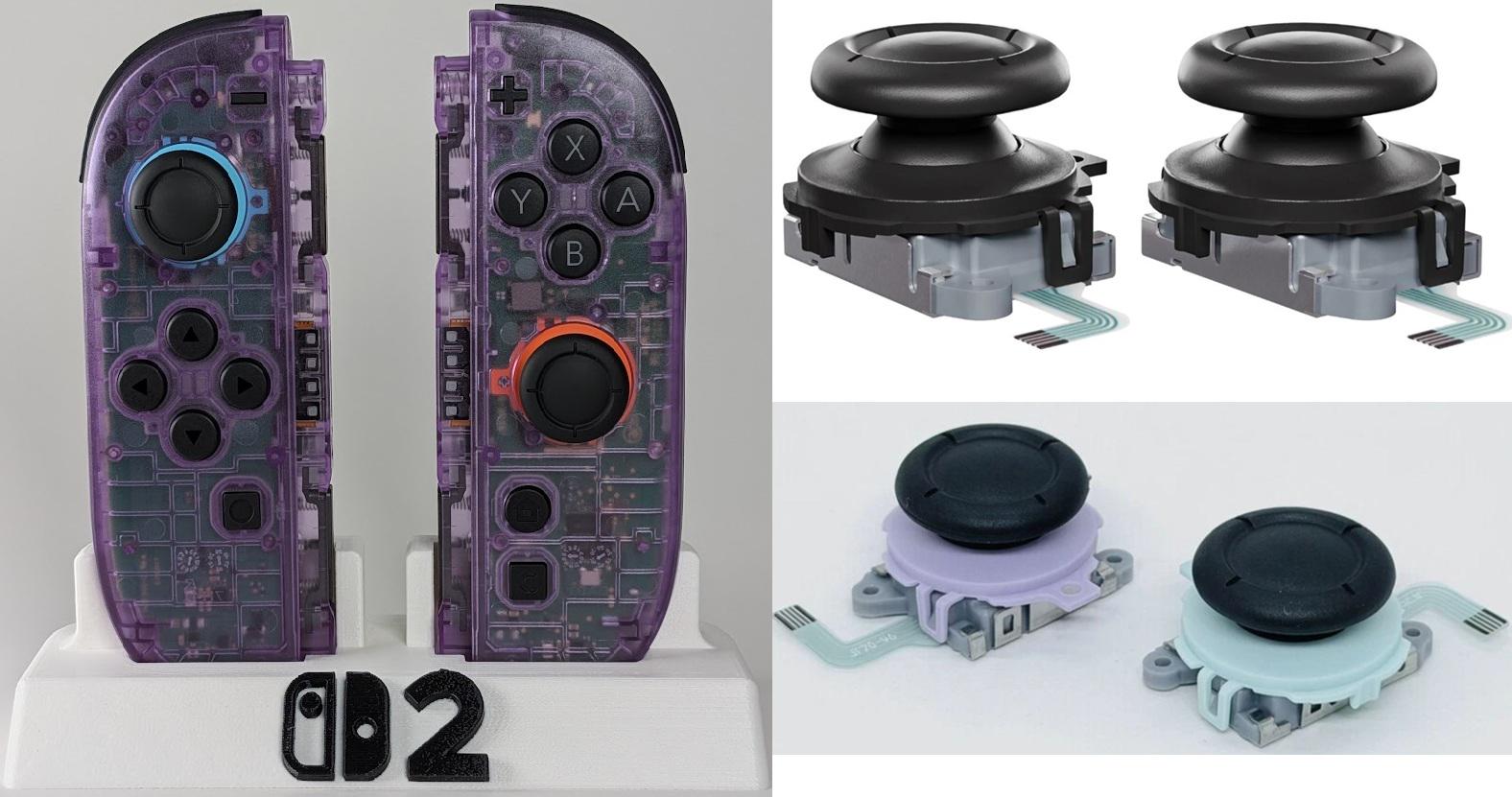 Custom Nintendo Switch 2 Joy-cons Translucent Clear Atomic Purple