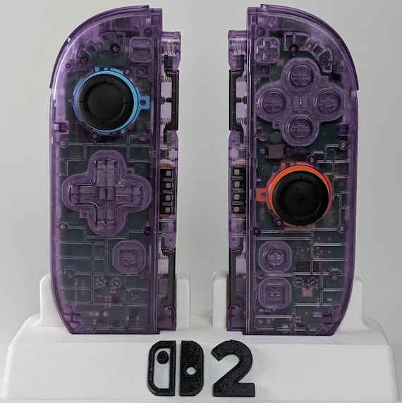 Custom Nintendo Switch 2 Joy-cons Translucent Clear Atomic Purple