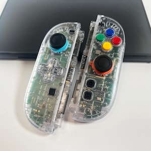 Anpassad Nintendo Switch 2 Joy-Cons Genomskinlig Klar See-Thru Joy-Cons