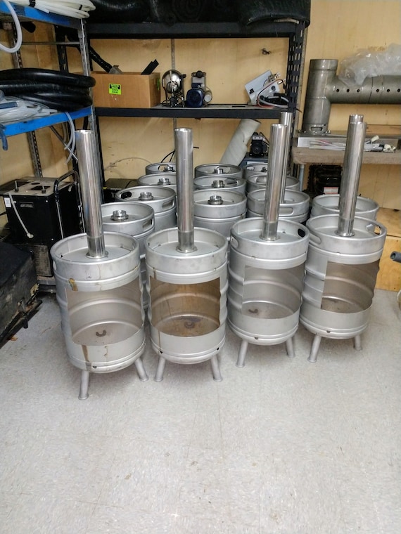Keg Beer Fire Pit Taps Bbq Pits Out Doors Camping Chimenea Custom Towers Beverage Glycol